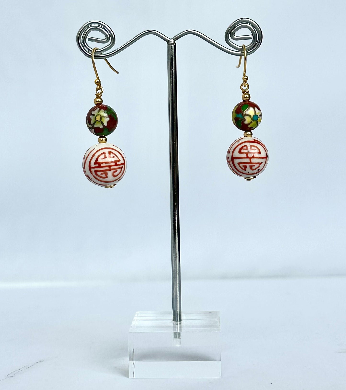 Porcelain Chinese Earrings