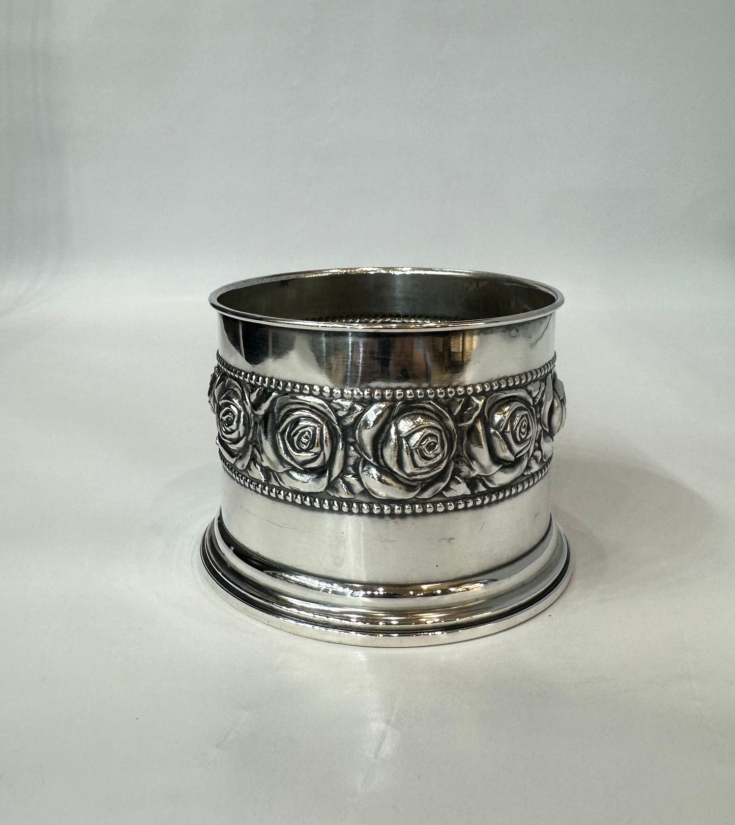 Silver plated vintage wine bottle holder