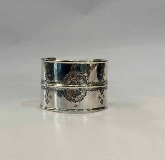 Hand engraved Silver Cuff