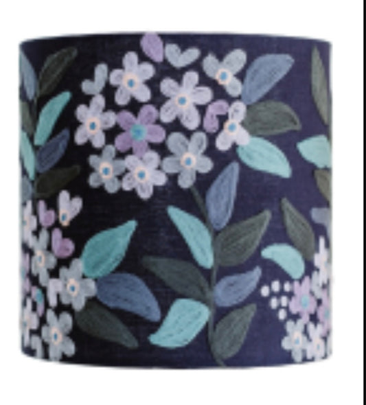 "Jungle Flowers" Purple Multi Lampshade