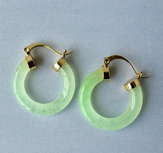 Jade hoop Earrings