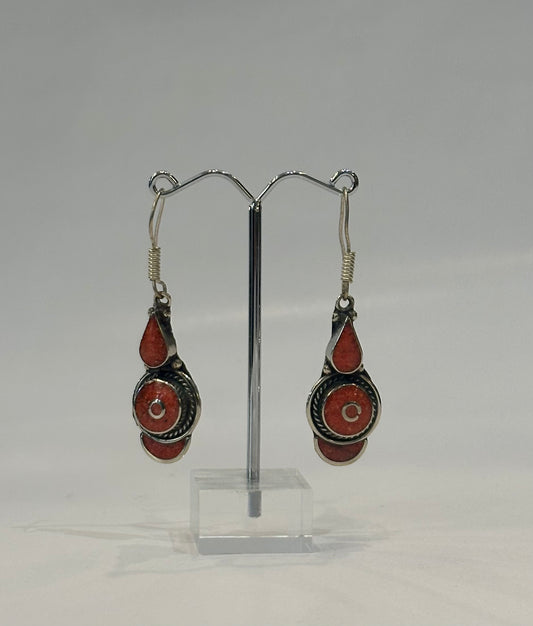 Coral earrings