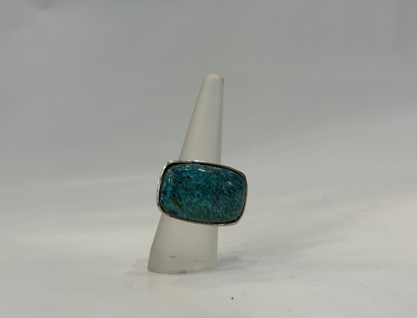 Turquoise and silver Signet Ring