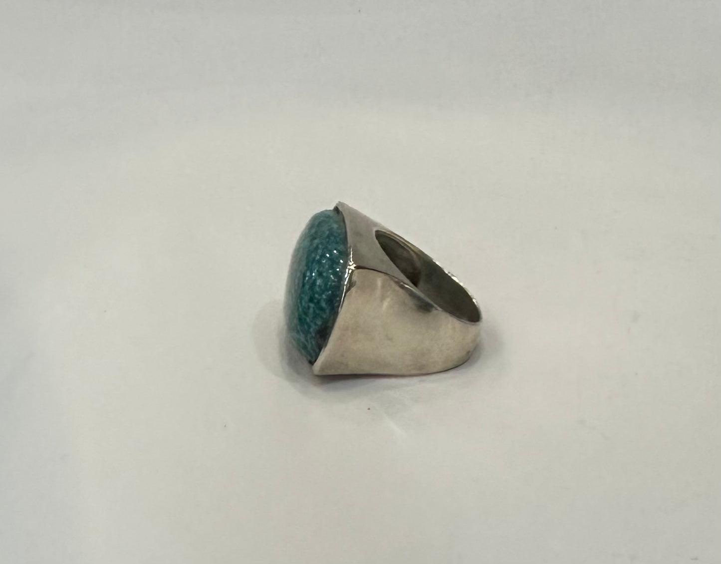 Turquoise and silver Signet Ring