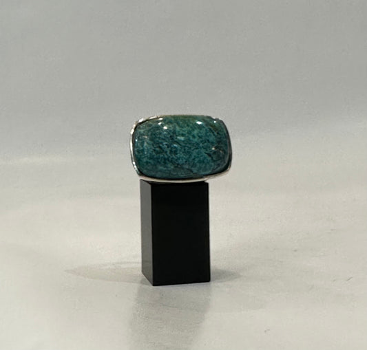 Turquoise and silver Signet Ring