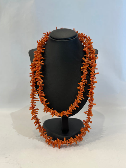 Vintage Red Coral Necklace