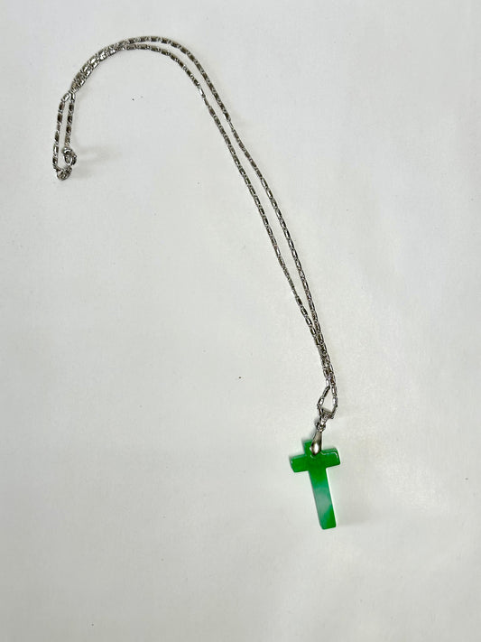 Jade Cross pendant